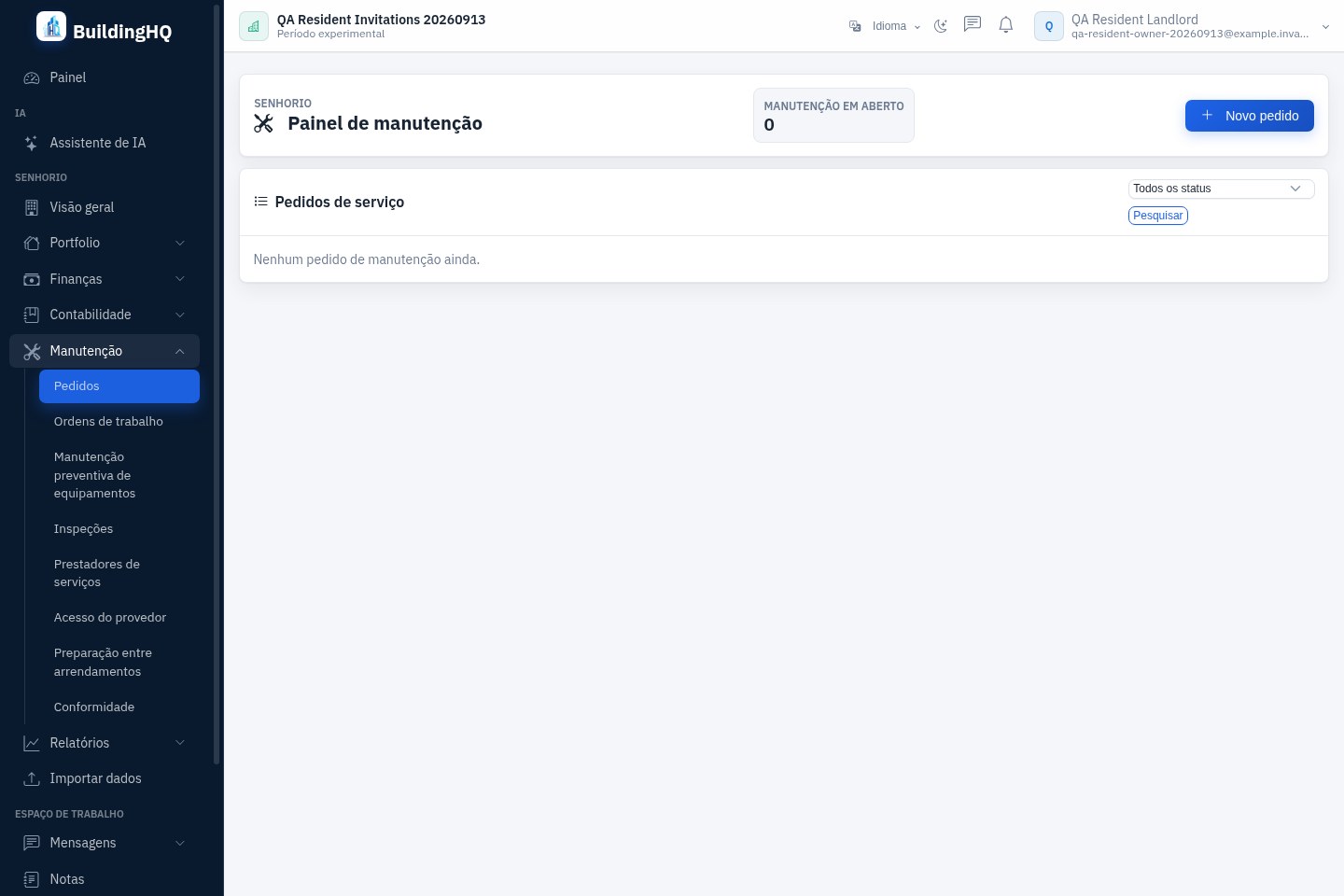 Do pedido ao trabalho concluído.