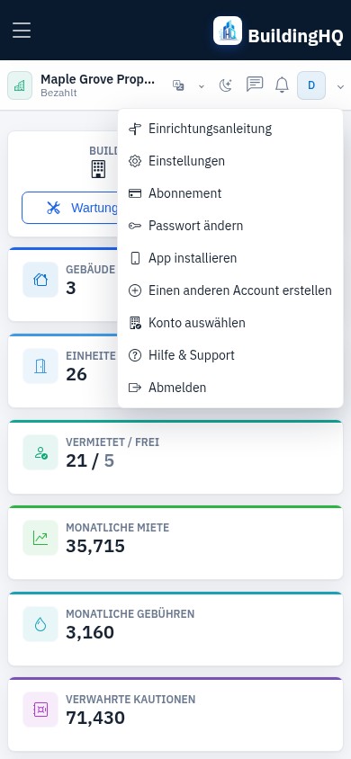 BuildingHQ installieren. Im Gebäude immer dabei.