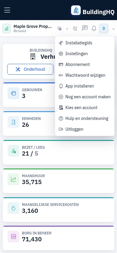 Installeer BuildingHQ. Neem het mee het gebouw in.