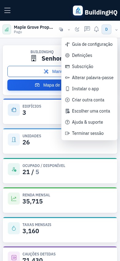 Instale o BuildingHQ. Leve-o consigo pelo edifício.